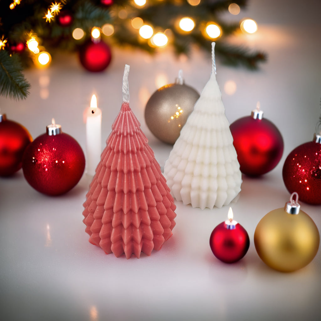 Origami Christmas Tree Soy Scented Candle - Festive Decor