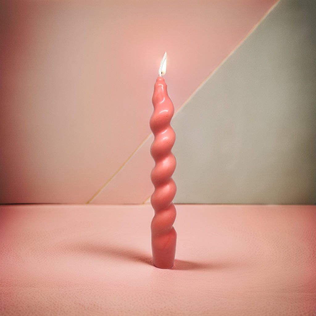 Twisted Pillar Soy Wax Scented Candle