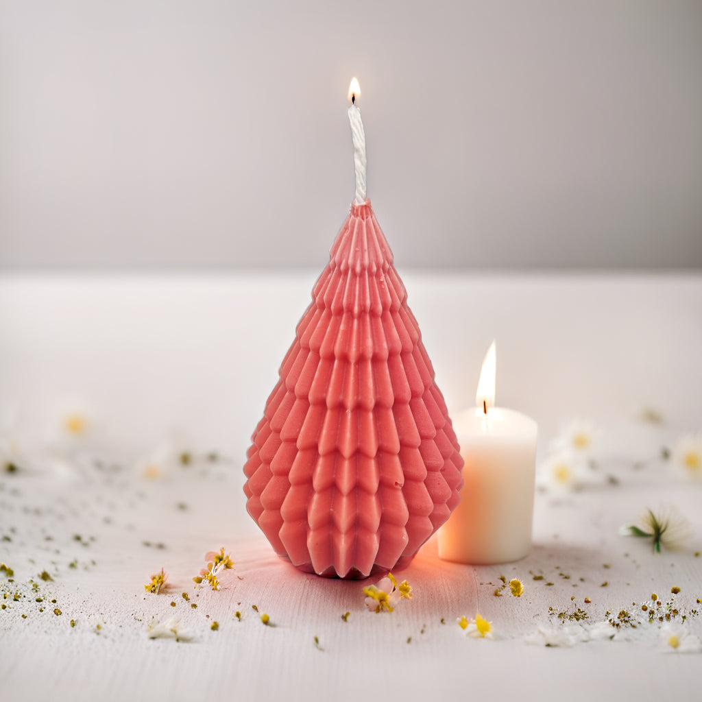 Origami Christmas Tree Soy Scented Candle - Festive Decor